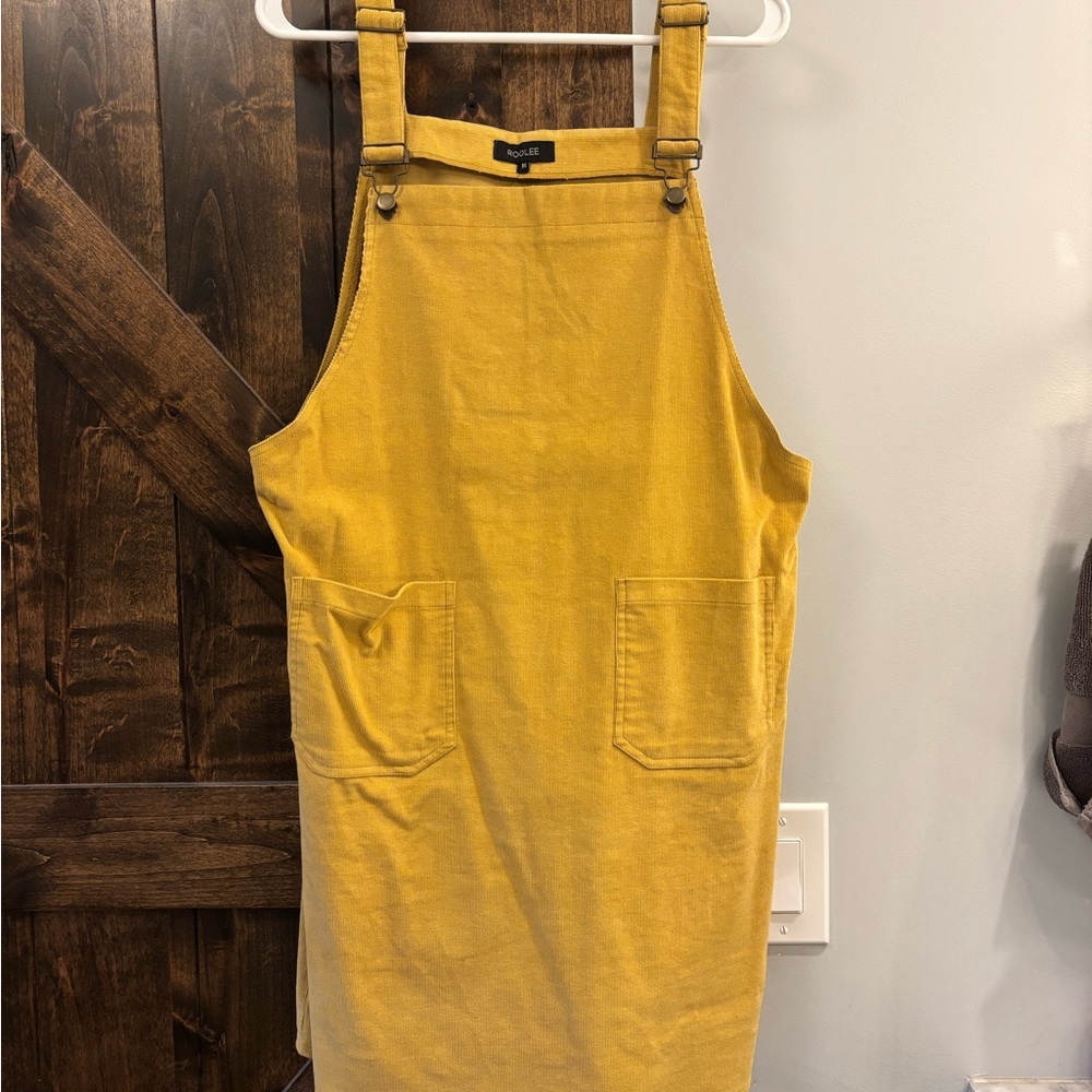 Yellow Overall Dress